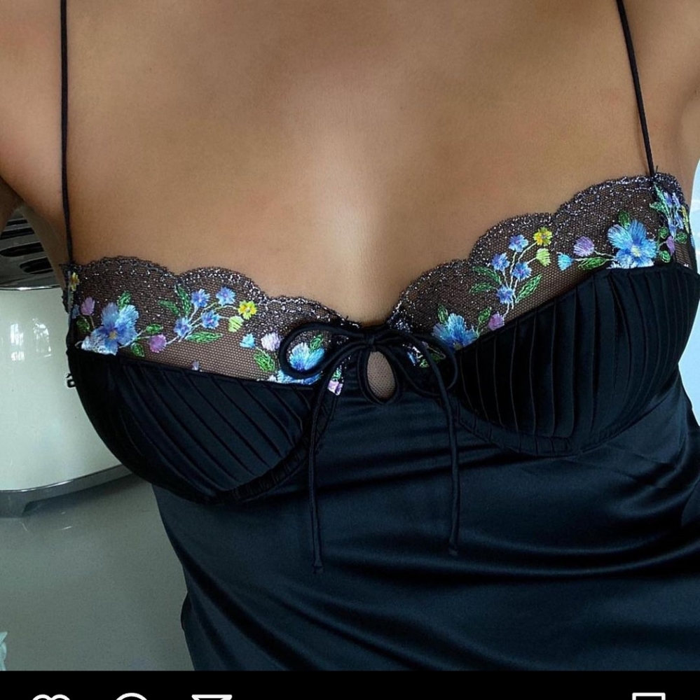 Black Satin Slip Dress